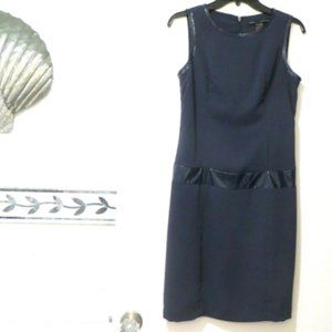 SALE Anthropologie Yansi Fugal navy sleeveless  Sheath dress
